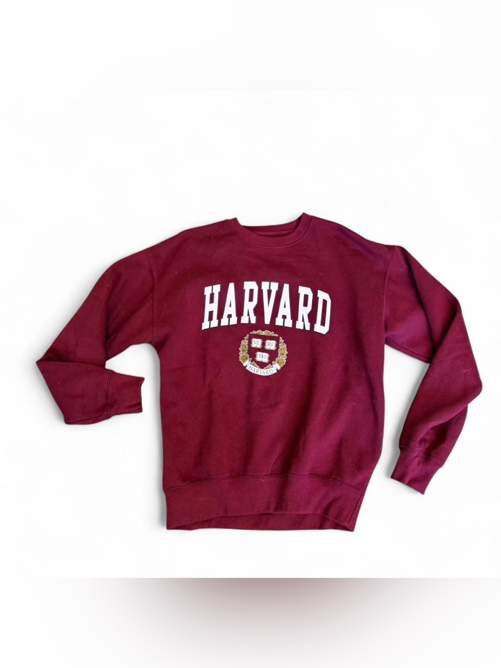 Harvard University burgundy crewneck sweatshirt pullover S